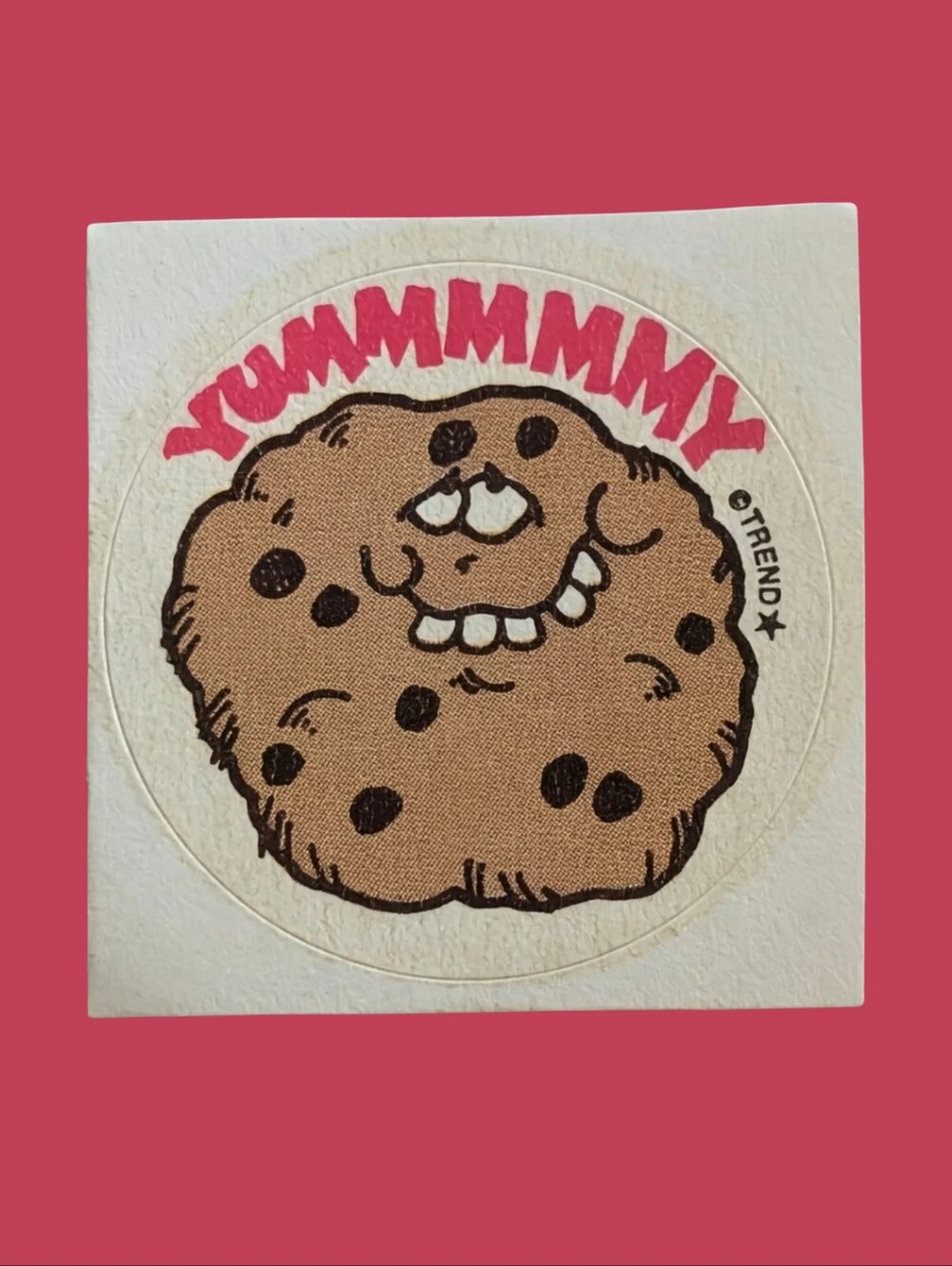 10/$25 Chocolate Chip Cookie "Yummmmy" Scratch & Sniff Retro Sticker